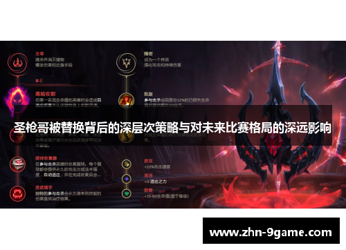 圣枪哥被替换背后的深层次策略与对未来比赛格局的深远影响